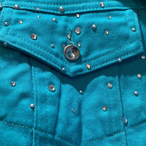 Unknown brand soft turquoise jacket size L - Picture 3 of 9